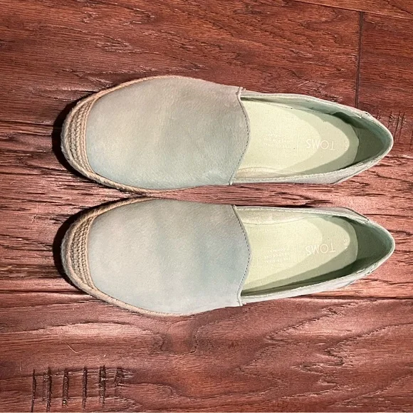 Toms Mint Green Espadrilles Slip-On Shoes - Picture 4 of 5